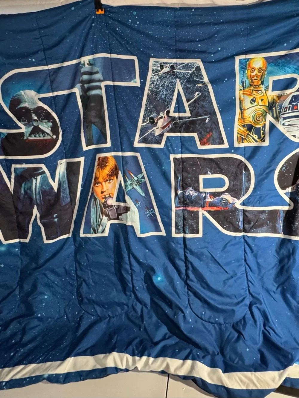 Star Wars Blue Graphic Comforter with Character Panels